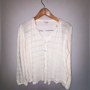 Lucky Brand Relaxed Sleeveless Button Front Blouse